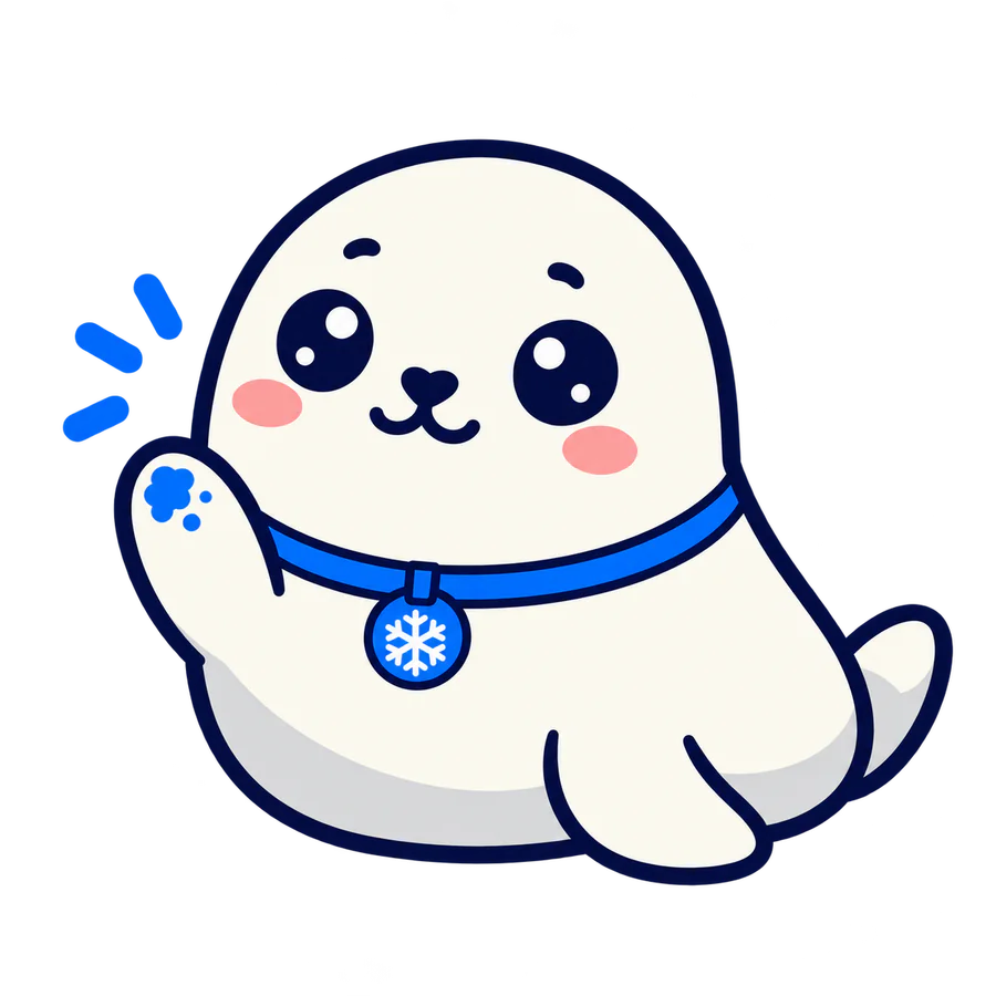 Flippy the baby seal waving